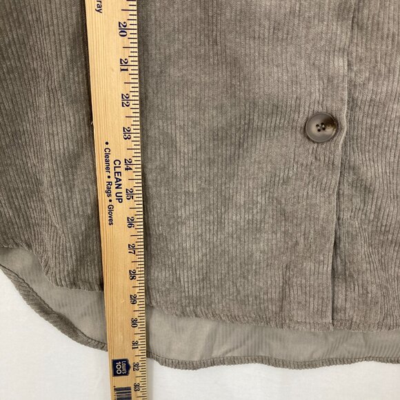 New J. NNA Large Gray Corduroy Tribal Southwestern Print Oversized Shirt Jacket - Picture 5 of 9